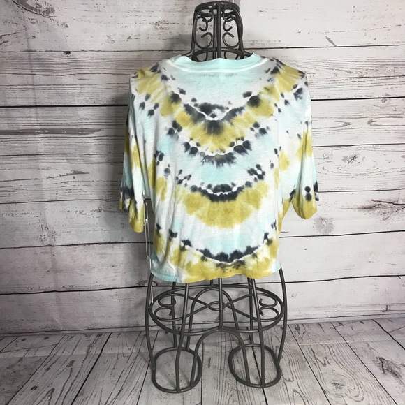 Young, Fabulous & Broke Tie Dye Crewneck Crop Top Tee Size Small - Picture 6 of 10